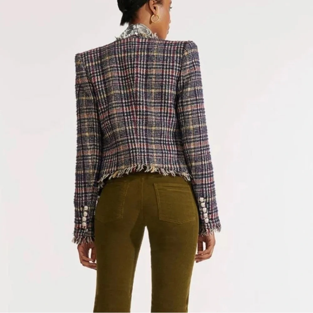 Veronica Beard Metallic Navy Tweed Jerry Jacket NWOT - Picture 6 of 11